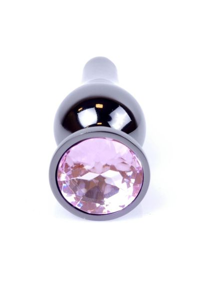 Анальна пробка - Jewellery Dark Silver Long Plug Pink Sex Aura | Зображення 1