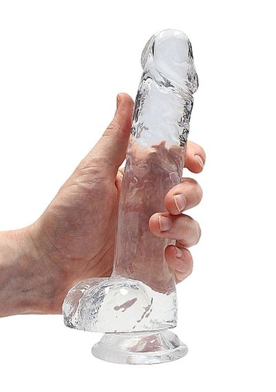 Фалоімітатор - Realrock Dildo 8" Transparent Sex Aura | Зображення 5