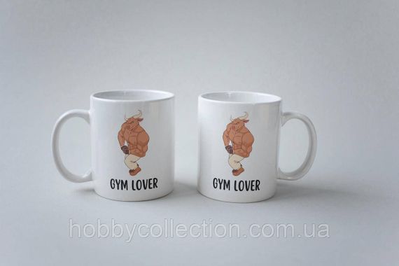 Кружка з принтом "Gym Lover" 330 мл Біла | Зображення 2