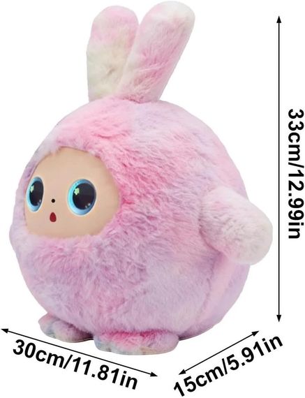 Интерактивная мягкая игрушка BB1882F-87 розовая с ИИ и LED-глазами • Говорящая плюшевая игрушка для детей | Зображення 1