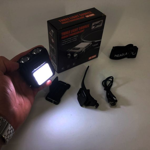 Ліхтар для голови зі світлодіодами SH-T808-2XPE-20SMD-white/red, Компактний налобний ліхтар ZR-79 | Зображення 8