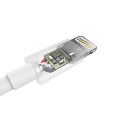 Дата кабель USB 2.0 AM to Lightning 1.8m 2.1A MFI White Choetech (IP0027-WH) | Зображення 9
