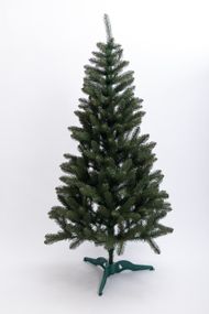 Штучна ялинка «Різдвяна ніч» 2 м – реалістична зелена ялинка з ПВХ, преміум-якість, на пластиковій підставці