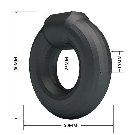 Ерекційне кільце Crazy Bull №2 - Kayke super soft silicone, BI-210360 Sex Aura | Зображення 5