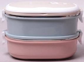 Ланч-бокс Kamille Food Box 2 ємності по 700 мл, 20х14.5х13.5см