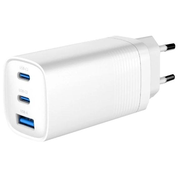 Gembird TA-UC-PDQC65-01-W (USB Type A + USB Type C) Мережевий зарядний пристрій