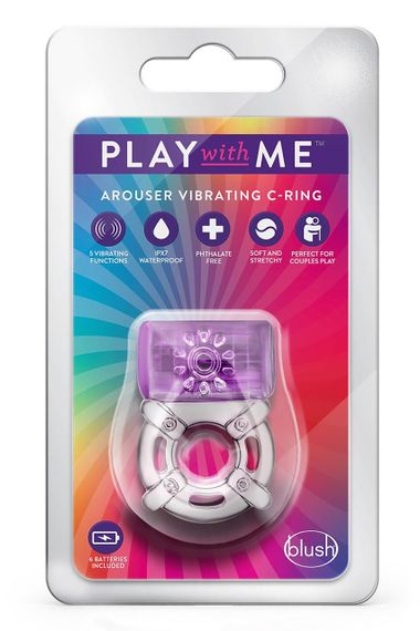 Ерекційне віброкільце PLAY WITH ME ONE NIGHT STAND VIBRATING C-RING PURPLE | Зображення 1
