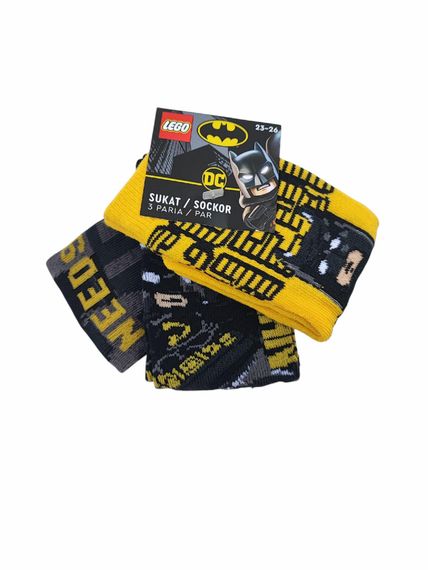 Набір дитячих шкарпеток бавовняних 3 пари для хлопчика LEGO 23-26 Різнобарвний (25090647) | Зображення 2