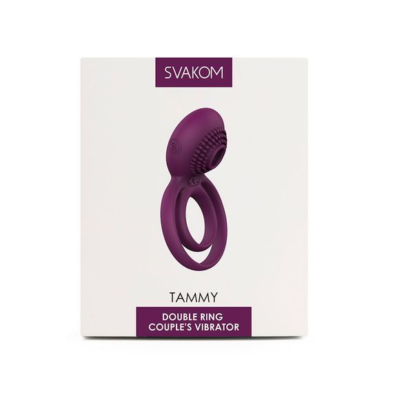 Подвійне ерекційне кільце з вібрацією Svakom Tammy Violet | Зображення 6