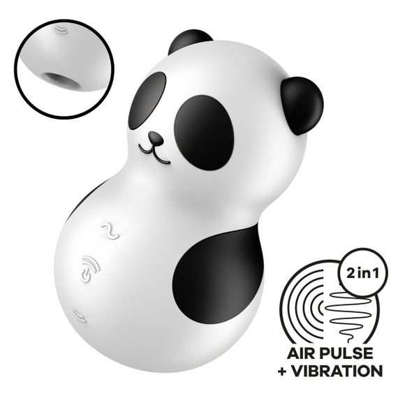 Вакуумный стимулятор с вибрацией Satisfyer Pocket Panda, 12 режимов вибрации, 11 уровней вакуума Sex Aura