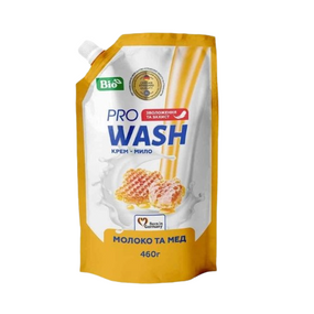 Крем-мило 460гр (дой-пак) Молоко і мед ProWash 2К