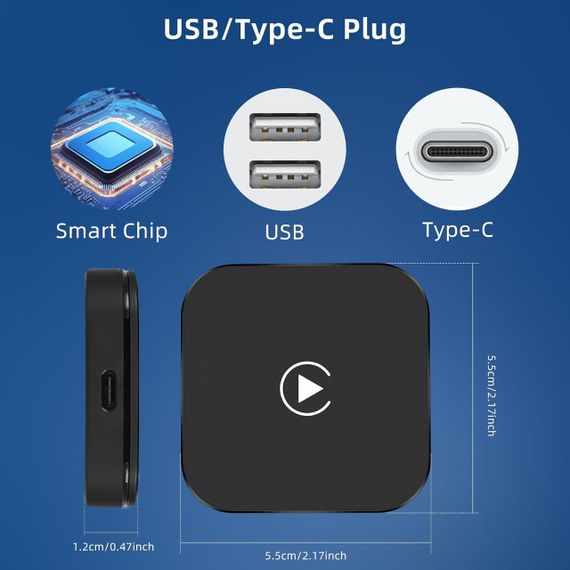 Беспроводной адаптер Carplay для iPhone iOS 10+ карплей конвертация проводного соединение авто Wi-Fi Bluetooth | Зображення 6