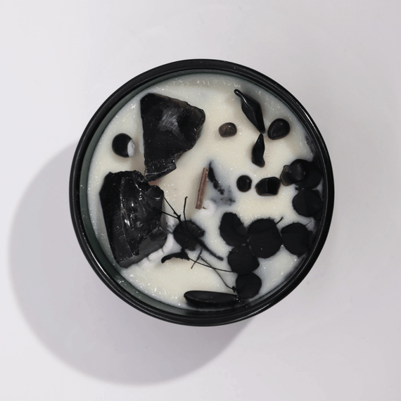 Свічка соєва з камінням та квітами  Лицар мечів 330г Hop Hare 5056368334733 | Зображення 2