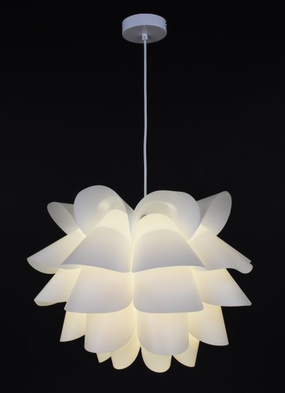 Люстра підвісна на 1 лампочку 27931 Білий 40-170х48х48 см. | Зображення 1