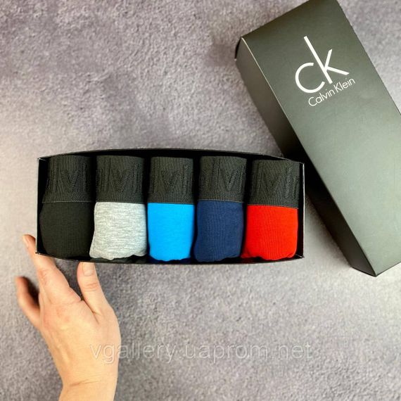 Чоловічі труси боксери CK 5 шт. у коробці — 5 шт. чорних трусів у коробці, Чорні труси СК у коробці Преміум 3XL | Зображення 4