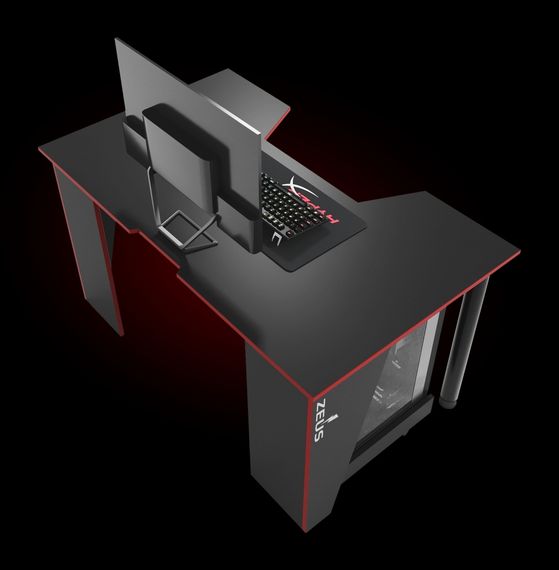 Стол геймерский ZEUS GAMER-2 черныйкрасный | Зображення 3