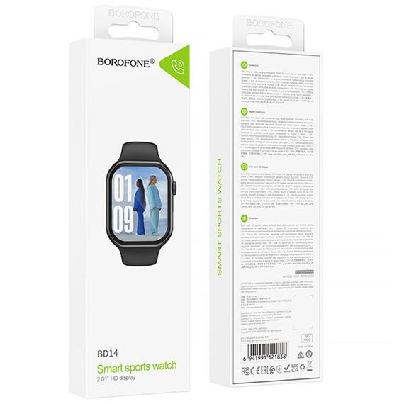 Смарт-годинник Borofone BD14 Smart sports watch (call version) Black | Зображення 4