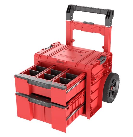 Ящик для інструментів на колесах, 20", 520x440x660, SYSTEM PRO Cart Plus Drawer 2 Red, SKRWQCP2PD2CZEPG001, QBRICK | Зображення 1