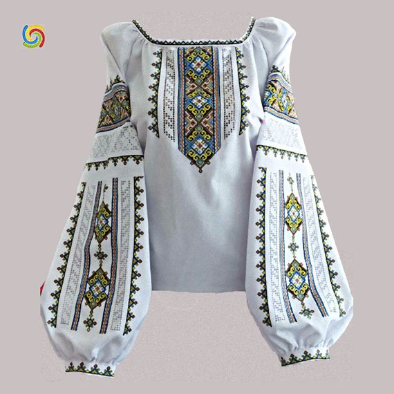 Рубашка Украинская вышиванка  44428631 цвет белый размер S