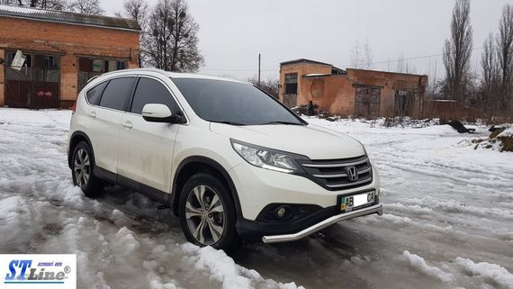 Передняя защита ST007 (нерж.) для Honda CRV 2012-2016 гг | Зображення 2