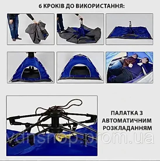 Намет автоматичний місцевий Камуфляж 4-місний | Зображення 1