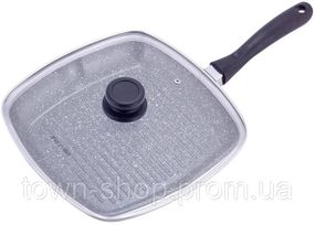 Сковорода-гриль Kamille Grill Pan 28х28см со стеклянной крышкой KM-4431