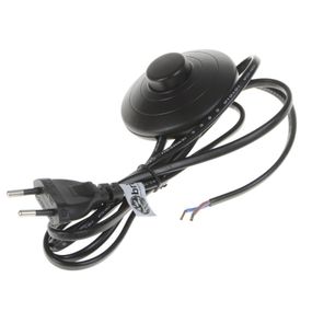 Шнур с круглым выключателем P-2S black 1,8m
