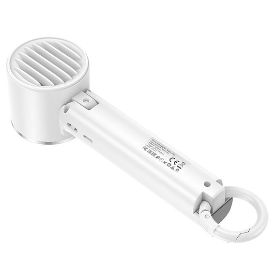Портативний вентилятор Hoco HX61 Exquisite handheld folding fan 1200 mAh White | Зображення 6