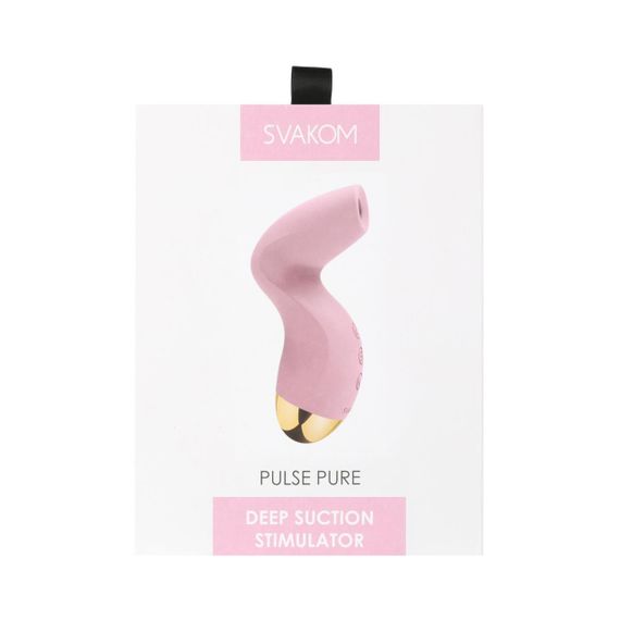 Вакуумний кліторальний стимулятор Svakom Pulse Pure Pale Pink, 5 режимів, 5 інтенсивностей у кожному Sex Aura | Зображення 5