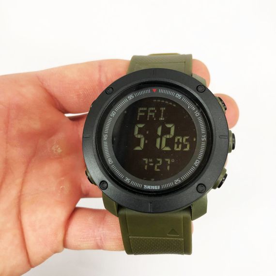 Годинник наручний чоловічий SKMEI 2095AG, годинник тактичний протиударний, армійський годинник. Колір: зелений | Зображення 2