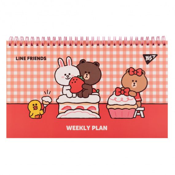 Планінг настільний YES Line Friends 252180 25х20 см 52 листи