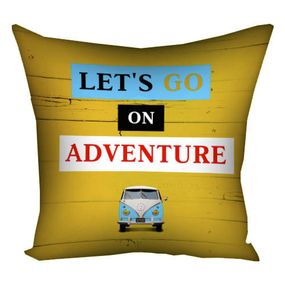 Подушка габардинова з принтом Let's go on adventure 40x40 (4P_VOL047)