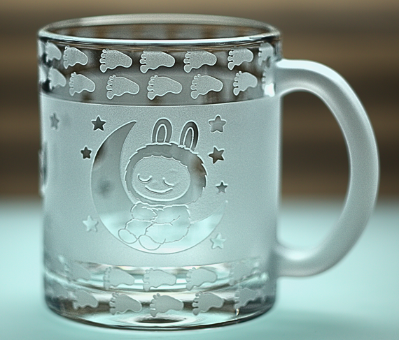 Детская стеклянная чашка 320 мл Лабуба кружка с гравировкой стакан для малыша Labubu | Зображення 2