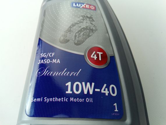 Олива моторна 4T 10W-40 напівсинтетична. LUXE Standart  SG/CF JASO-MA 1л. | Зображення 2