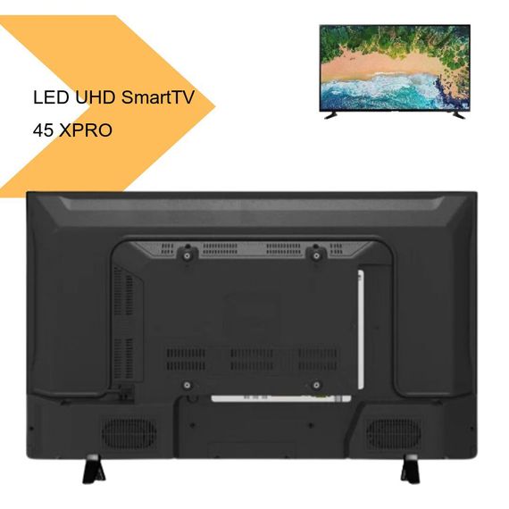Телевізор LED UHD SmartTV + T2 45 XPRO чорний (43557-_7387) | Зображення 1