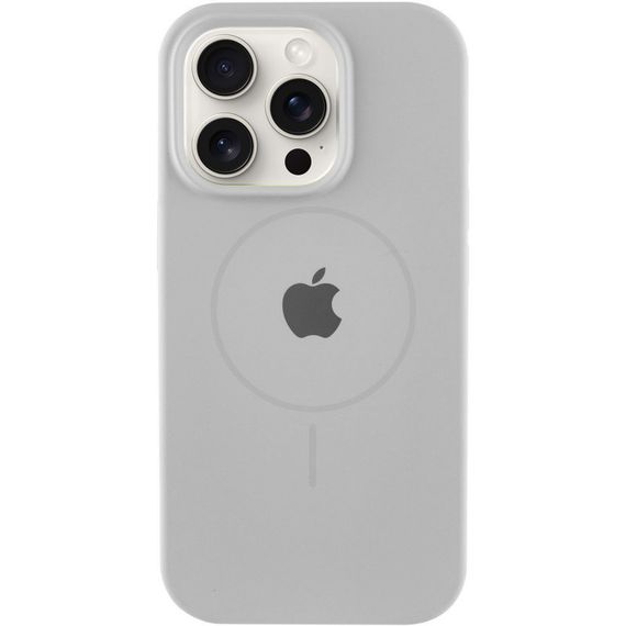 Чохол Silicone Case Full Protective (AA) with MagSafe для Apple iPhone 16 Pro Max (6.9") Сірий / Light Grey