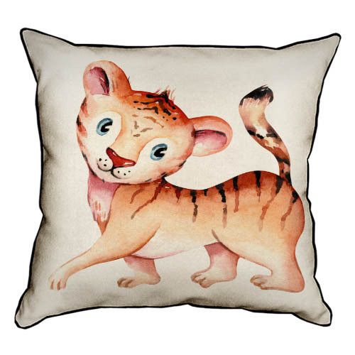 Подушка с мешковины Тигренок 45x45 см (45PHB_22NG005)