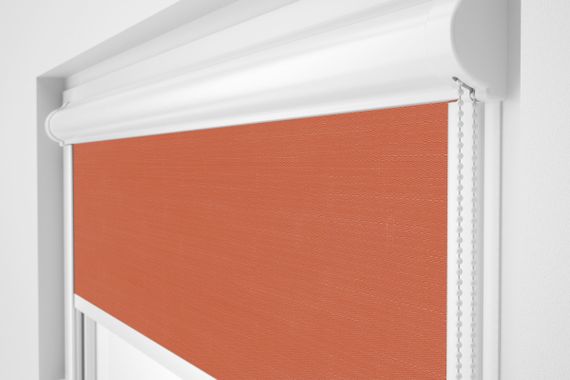 Рулонная штора Rolets Лён 2-2095-700 70x170 см закрытого типа Терракотовая
