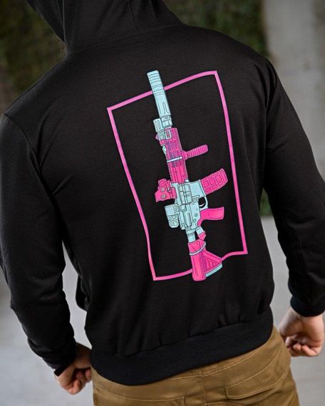 Мілітарі худі колір чорний ПП7876 | Зображення 2