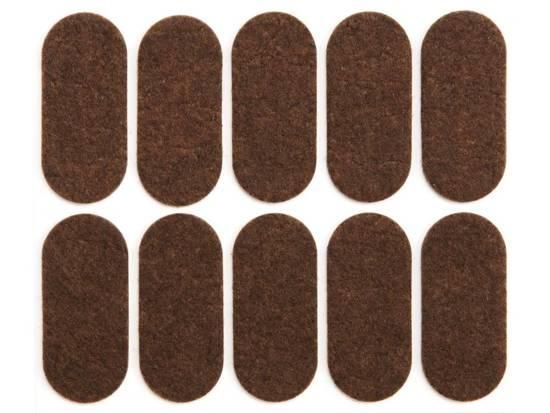 Протектор самоклеючий повстяний VOREL, 20х45мм, набір 10шт.[60/720] VR-74866