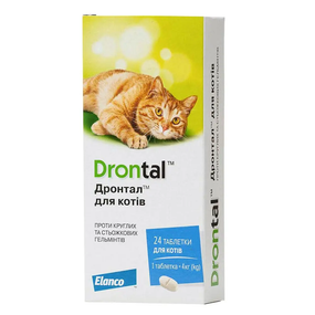 Таблетки для кошек Elanco Bayer Drontal 1 табл. на 4 кг веса