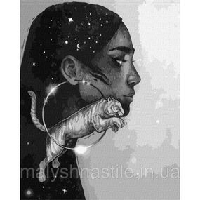Картина по номерам "Созвездие тигра с красками металлик" ©lesya_nedzelska_art Идейка KHO4970 40х50 см