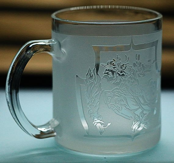 Стеклянная чашка 320 мл League of Legends с гравировкой подарок для фаната LOL игровая кружка Лига Легенд | Зображення 1