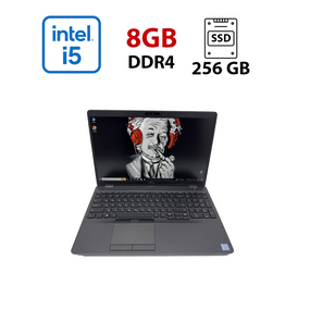 Ноутбук Dell Latitude 5500 / 15.6" (1920x1080) IPS / Intel Core i5-8365U (4 (8) ядра по 1.6 - 4.1 GHz) / 8 GB DDR4 / 256 GB SSD / Intel UHD Graphics 620 / WebCam б/в