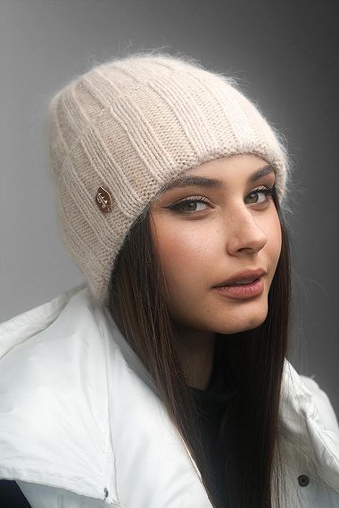 Шапка «Роанн» (6040) кремовый
