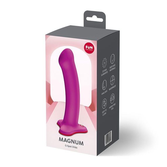 Фаллоимитатор Fun Factory MAGNUM Blackberry, очень гибкий, длина 18,3 см, диаметр 3,7 см Sex Aura | Зображення 4