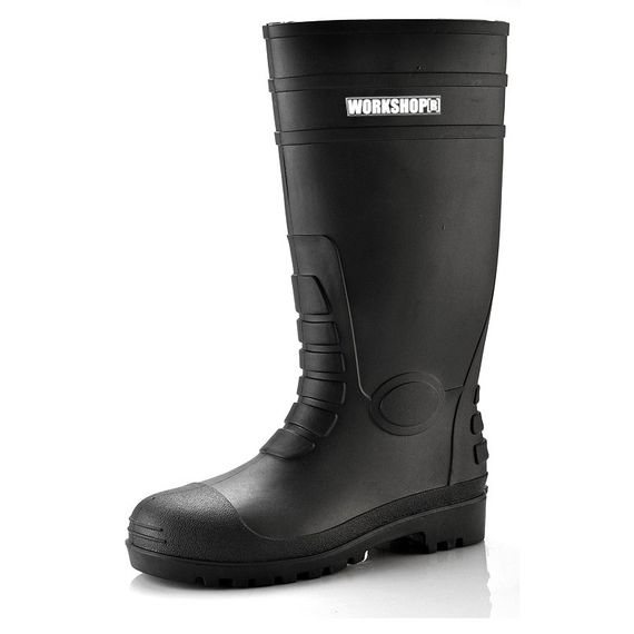 Чоботи захисні Workshop[R], S5, сталевий носок, ПВХ, чорні, пара, р.40