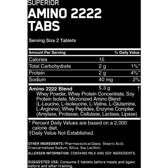Амінокомплекс для спорту Optimum Nutrition Superior Amino 2222 Tabs 160 Tabs | Зображення 1