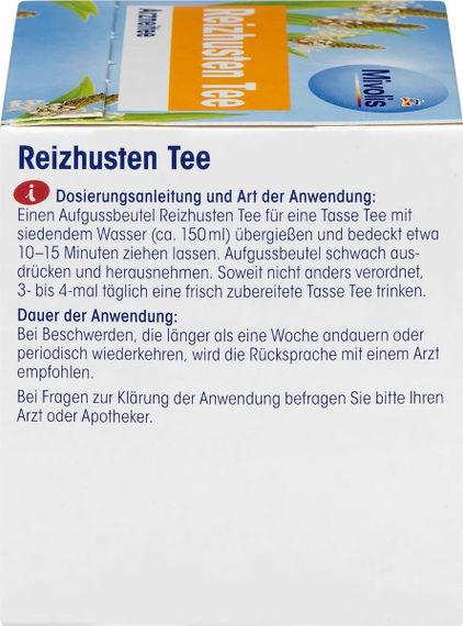 Лікарський чай листя подорожника Mivolis Reizhusten Tee – від подразливого сухого кашлю, 12 пакетиків | Зображення 2