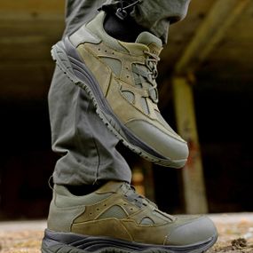 Кросівки тактичні STIMUL Техас / Шкіра / Cordura  / Демі / Зима 30.6, Весна/Осінь, Олива